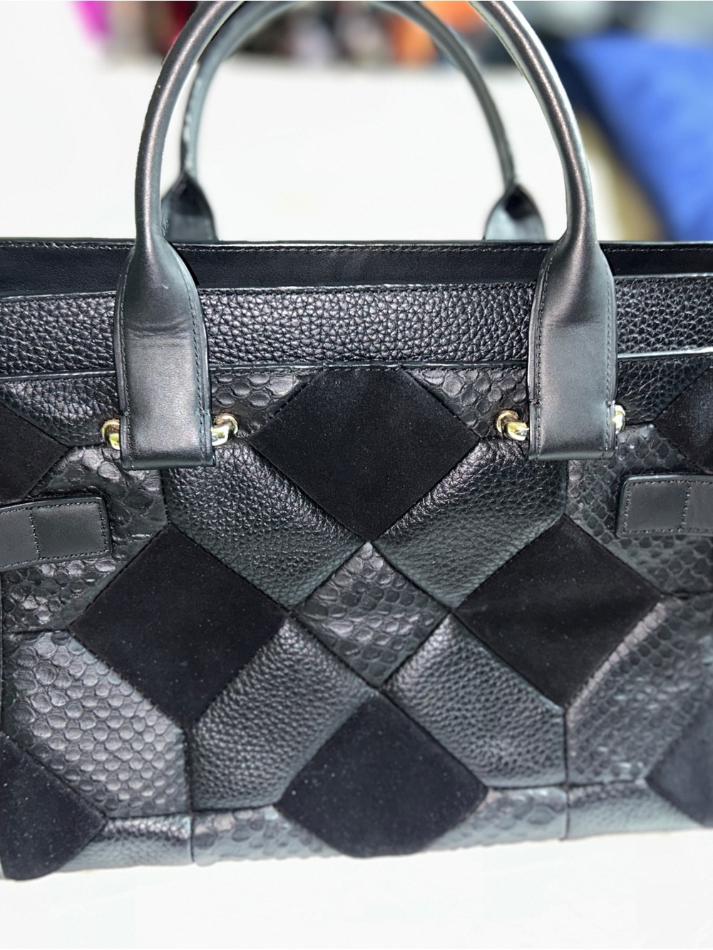 Coach Black Swagger 27 Quilted & Textured Leather Top-Handle Satchel - Picture 6 of 14